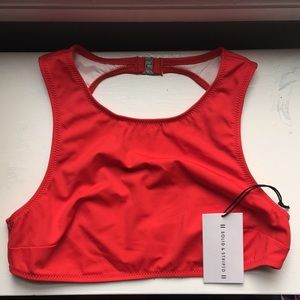 SOLID & STRIPED Olivia top in cherry